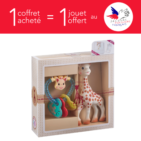 Coffret SophieSticated Classique N°3 Sophie la girafe + Hochet cœur