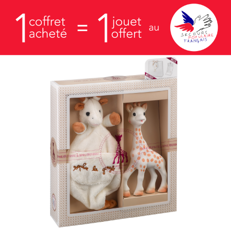 Coffret SophieSticated Medium N°1 Sophie la girafe et Doudou avec attache sucette